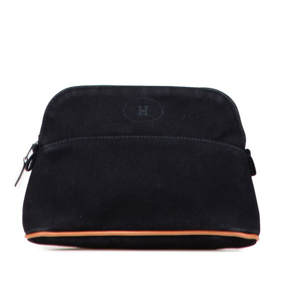 Pre-Loved Hermes Toile Bolide Trousse de Voyage PM - Picture 1 of 11